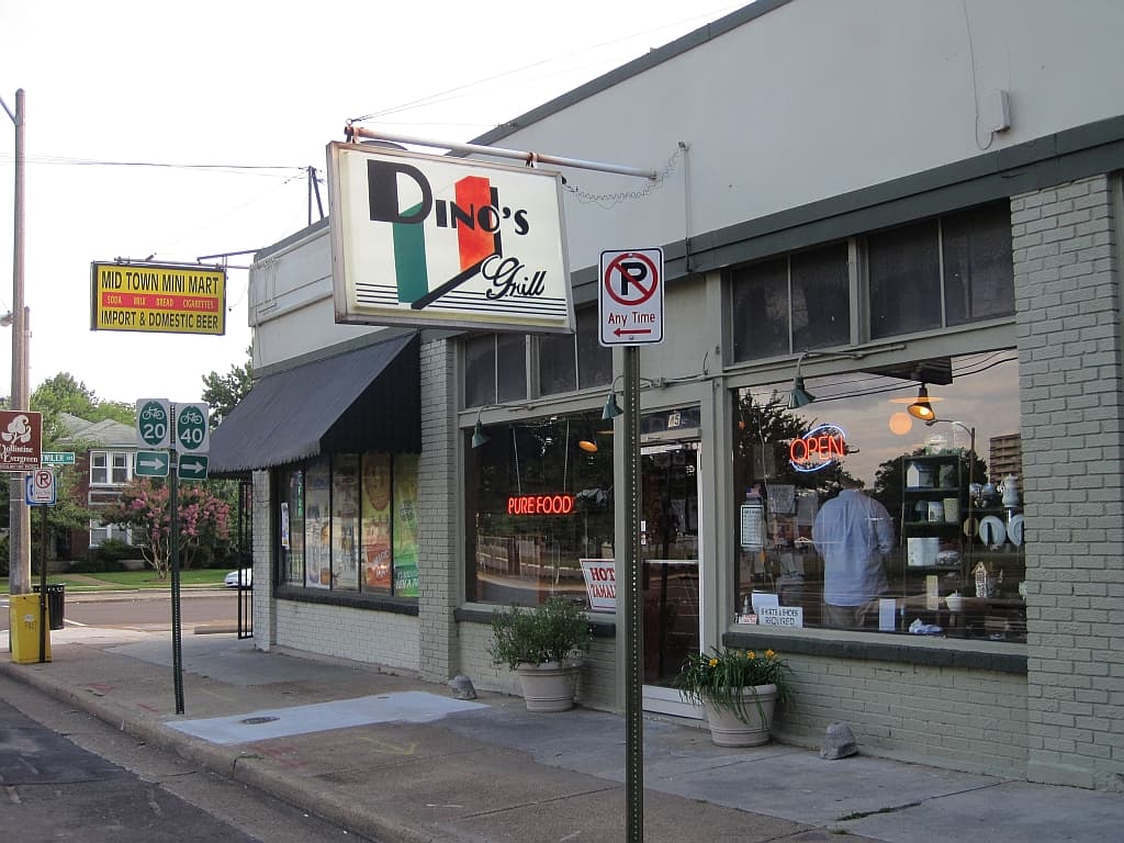 Dino's Grill on McLean Boulevard in Midtown Memphis, the Grisanti family's corner Italian restaurant since 1973